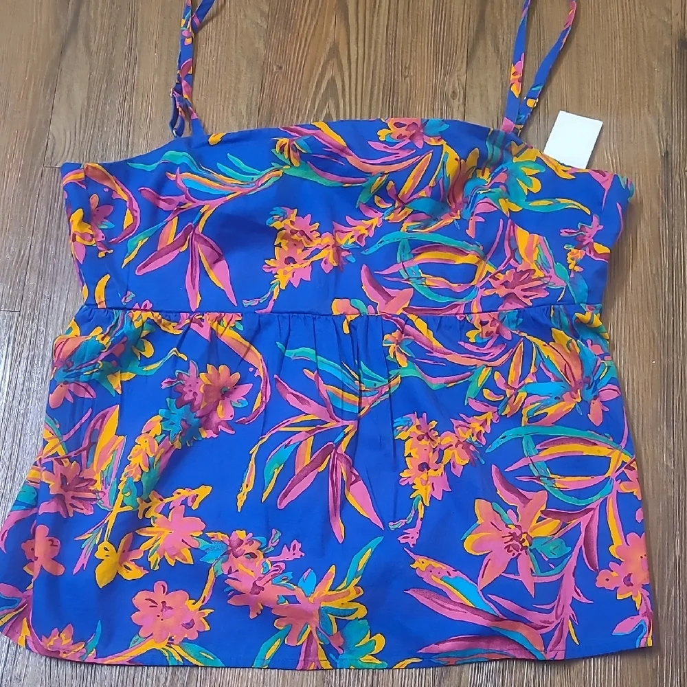 J. Crew Blue Floral‎ Camisole for women NEW.